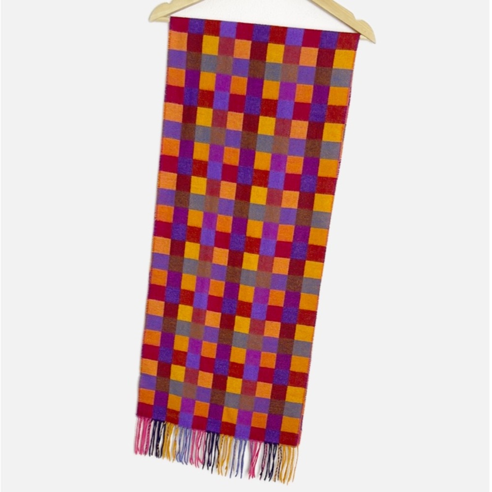 Lord & Taylor Colorful Checkered Scarf